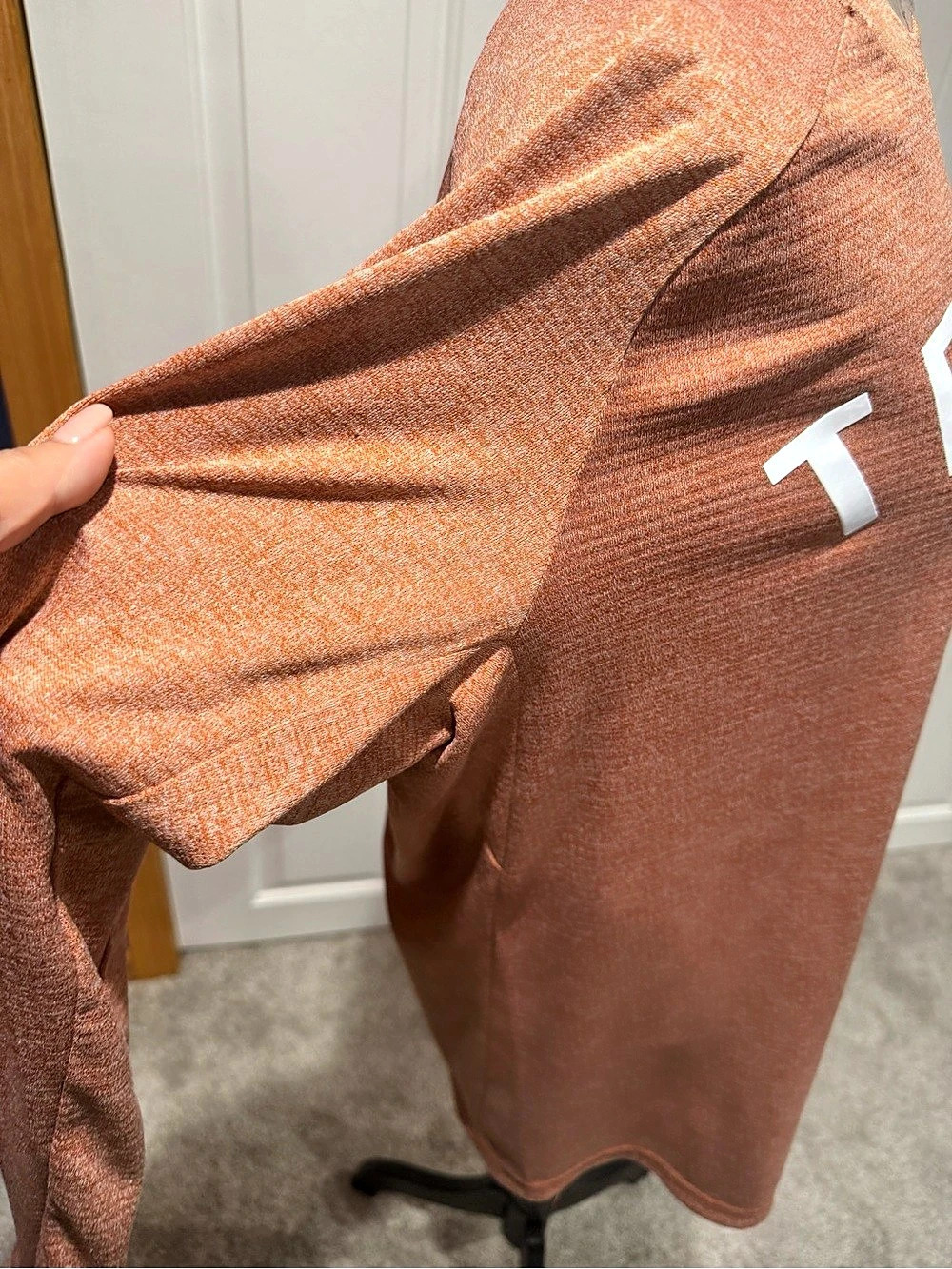 Nike Texas Longhorns Therma-FIT Long Sleeve Tee Orange - Picture 7 of 8